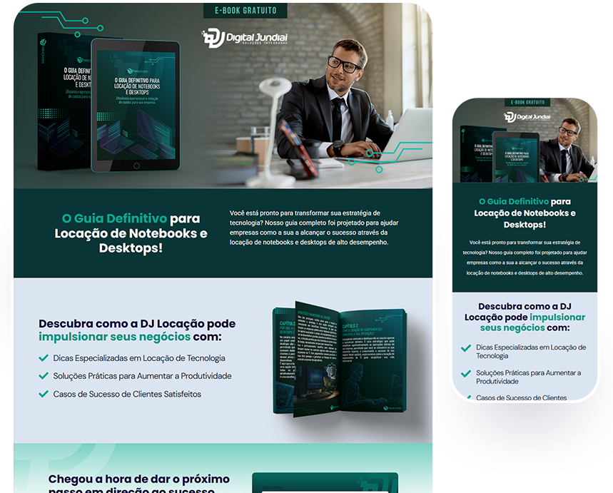 Landing page promocional - Cliente DJ Locação