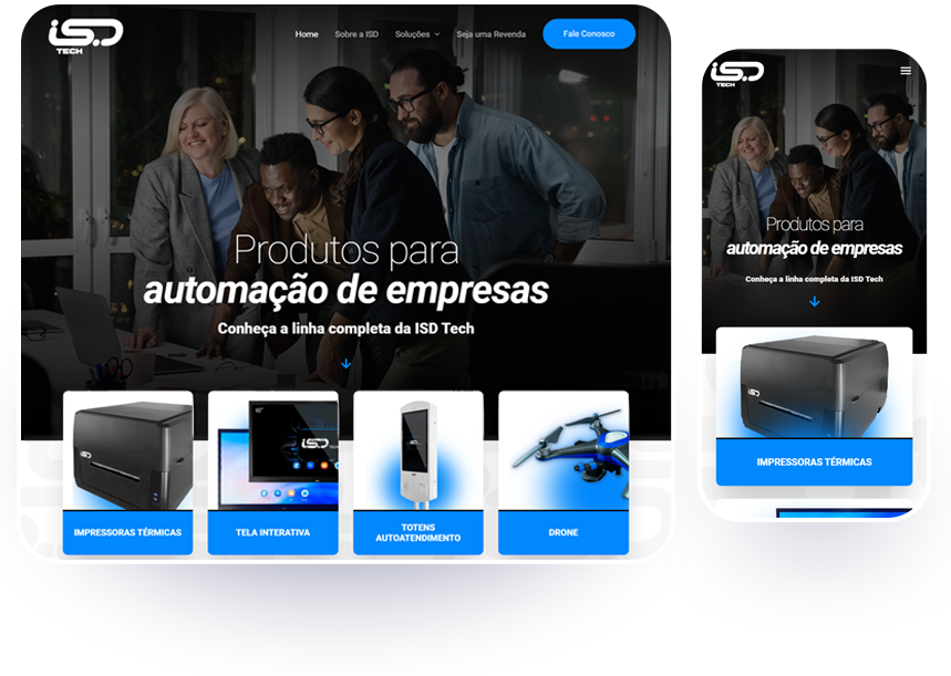 Site para empresa - Cliente ISD Tech