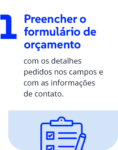 Preencher o formulário de orçamento