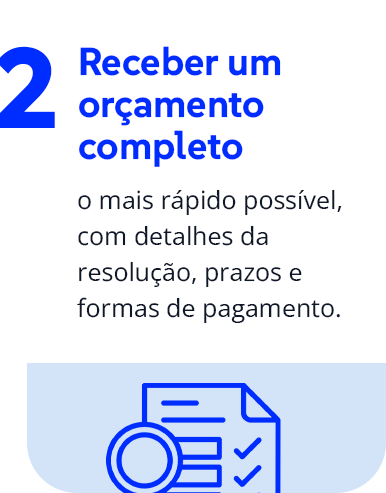 Preencher o formulário de orçamento
