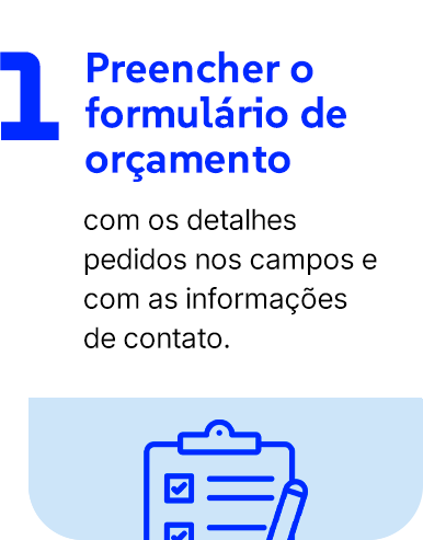 Preencher o formulário de orçamento