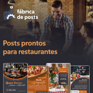 Pacote de posts prontos para restaurante